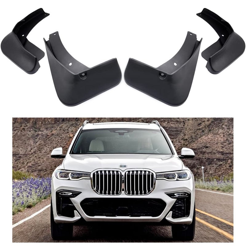 MOERTIFEI Car Mudguard Fender Mud Flaps Splash Guards Compatible with BMW X7 40i / 50i / M50i 2019 2020 2021 2022 2023 2024 (No Running Boards) - Image 1